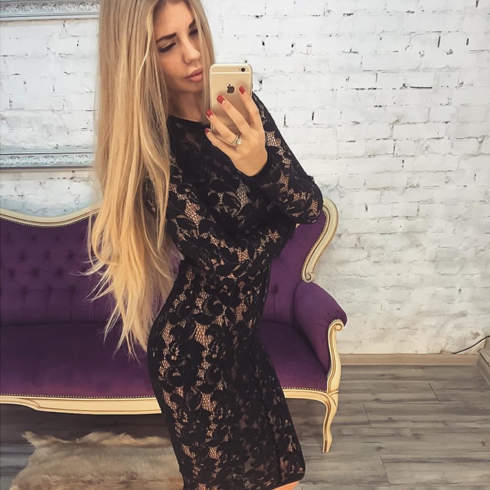 Black lace dress